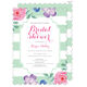 Seafoam Vintage Flower Bridal Shower Invitations Image 1 of 6